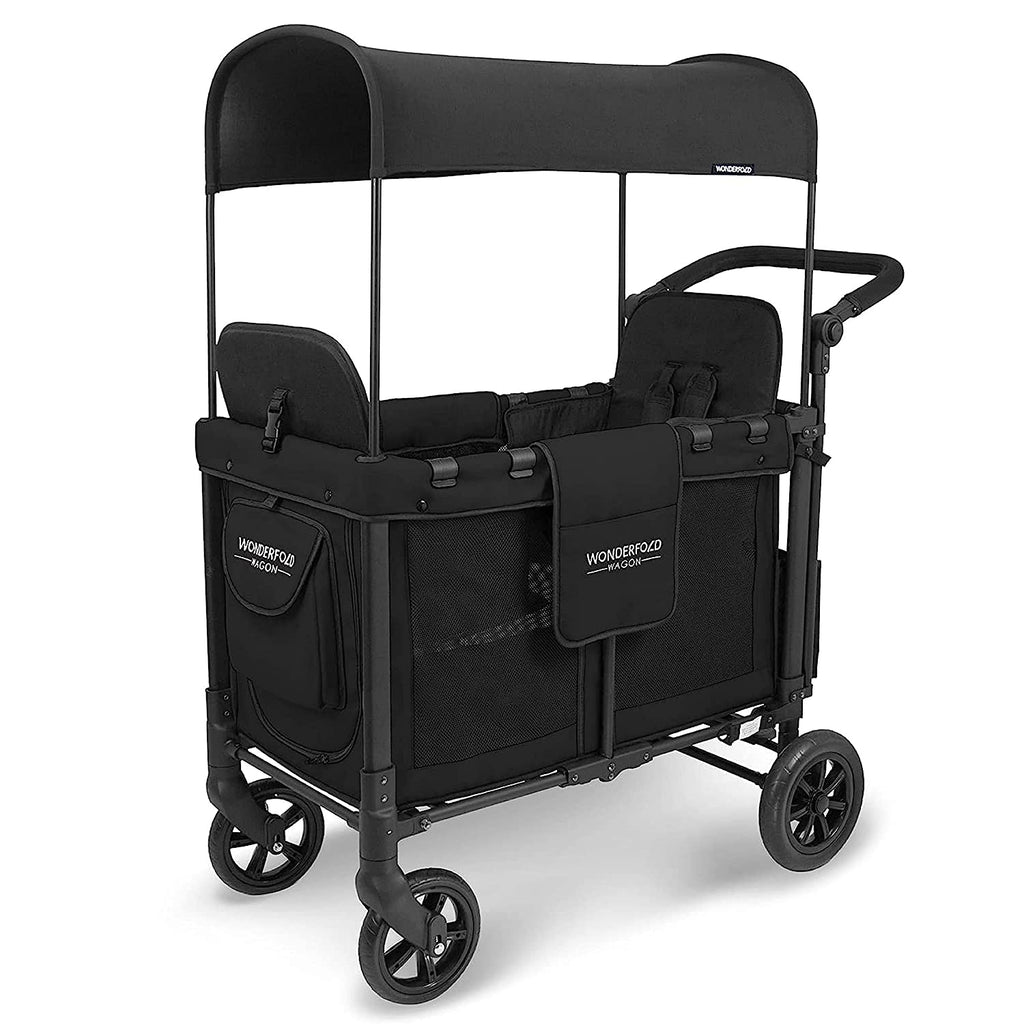 WONDERFOLD W2 Elite Double Stroller Wagon Black